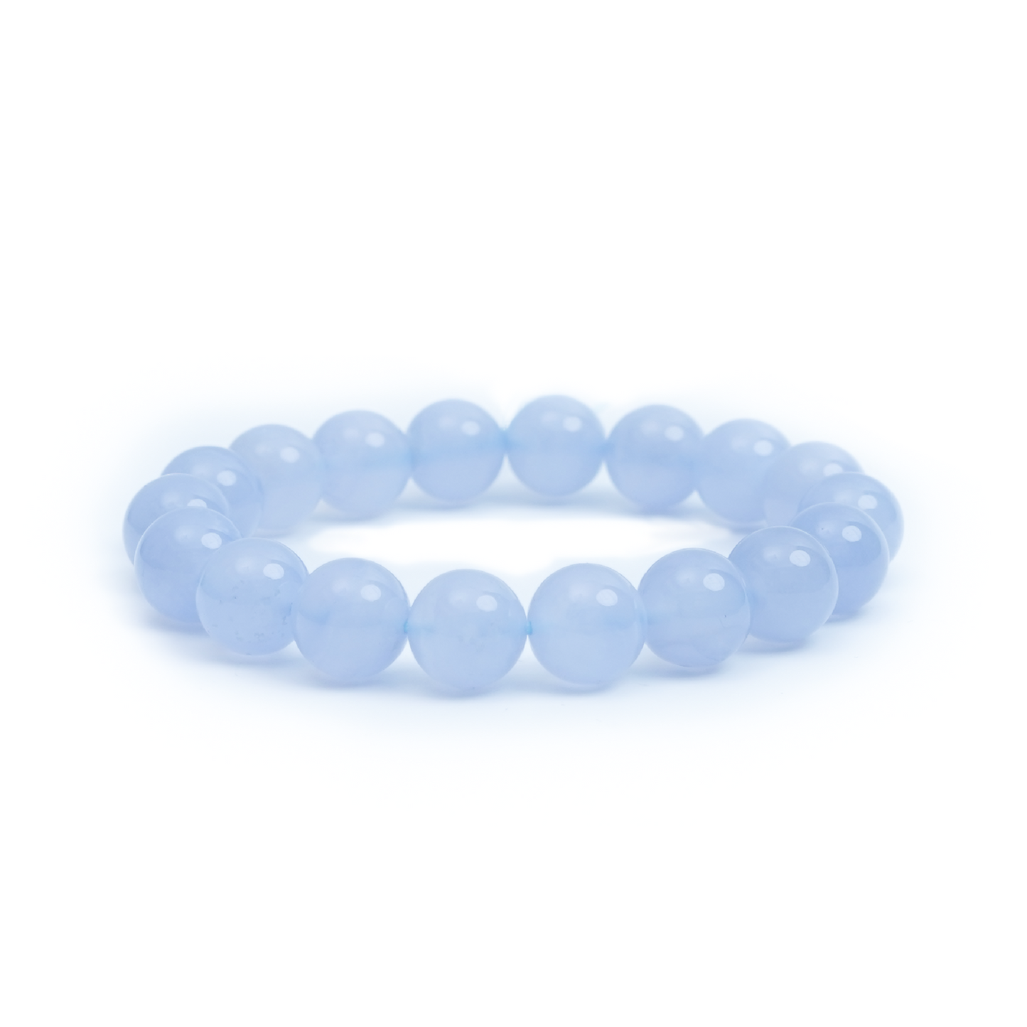 高品質・ブルーレースアゲート・天然石ブレスレット・Blue Lace Agate