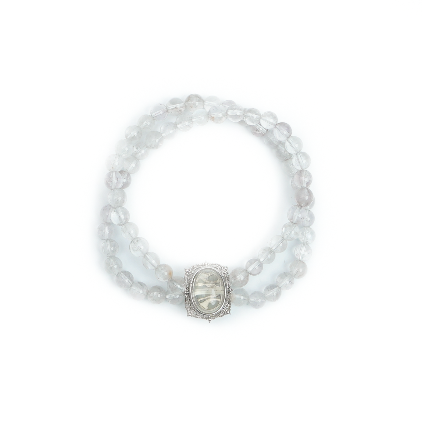 11. Design Double Circle White Quartz 5mm Citrine