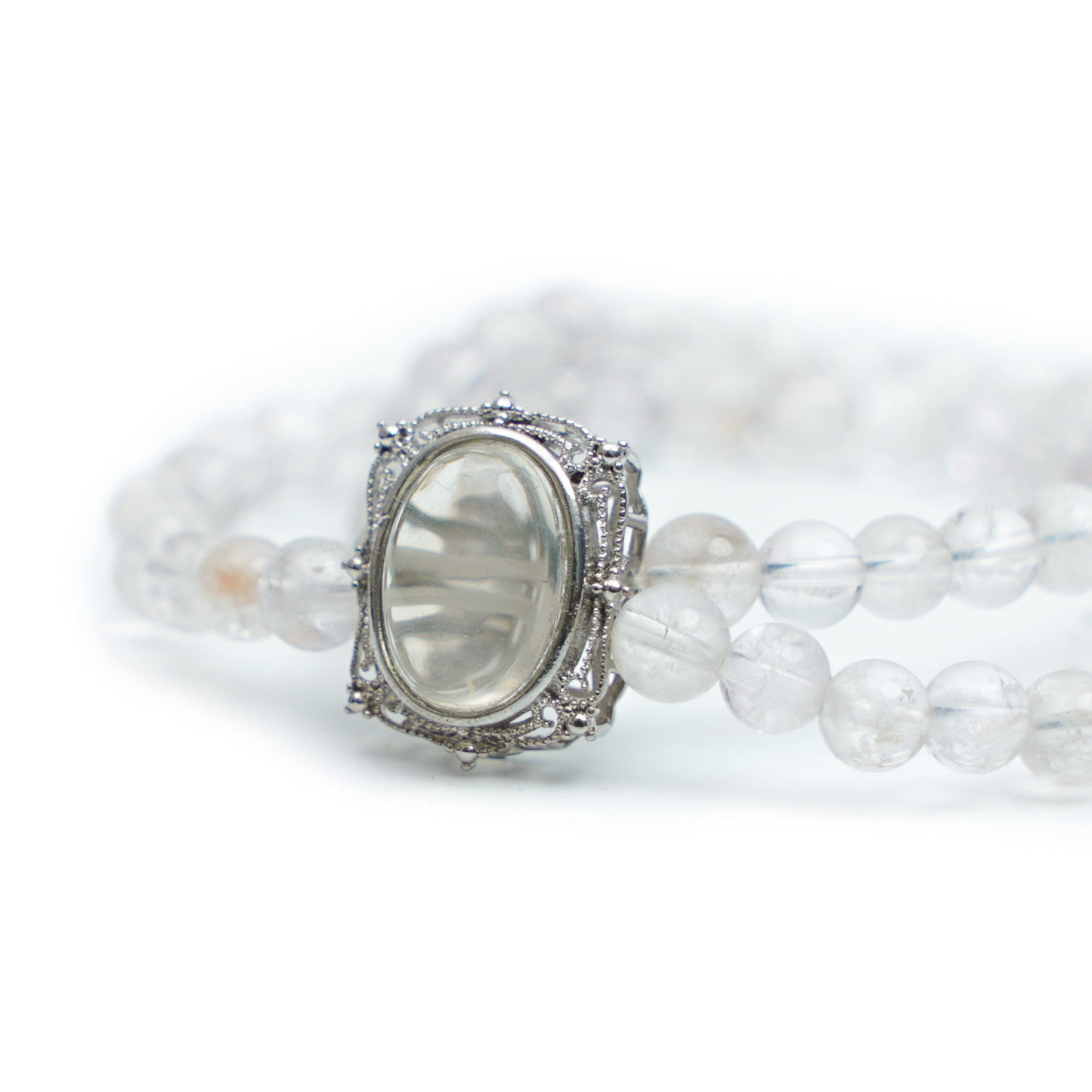 11. Design Double Circle White Quartz 5mm Citrine