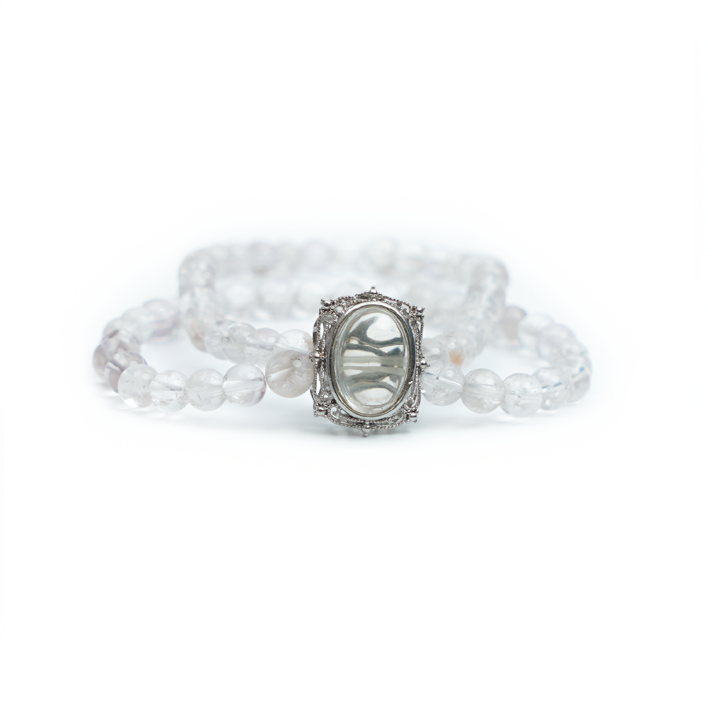 11. Design Double Circle White Quartz 5mm Citrine