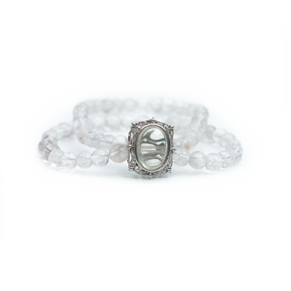 11. Design Double Circle White Quartz 5mm Citrine