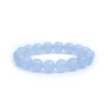 高品質・ブルーレースアゲート・天然石ブレスレット・Blue Lace Agate