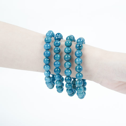 ブルーアパタイト・天然石ブレストレット・blue apatite・ LLH09